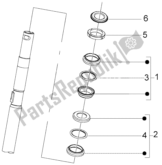 Toutes les pièces pour le Roulements à Billes De Direction du Piaggio Liberty 50 4T RST Delivery 2004