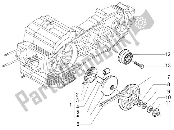 Toutes les pièces pour le Poulie Motrice du Piaggio X9 500 Evolution ABS 2004