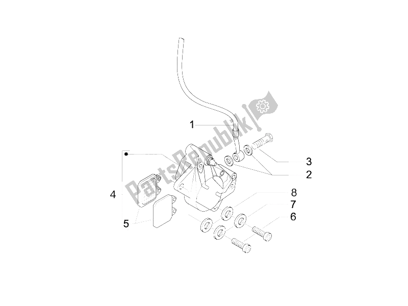 Tutte le parti per il Tubi Dei Freni - Pinze del Piaggio Liberty 125 4T 2V E3 2009