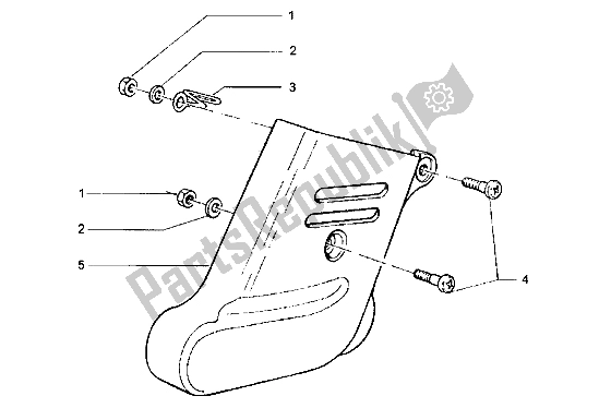 Toutes les pièces pour le Couvercle D'amortisseur Avant du Piaggio Hexagon LX 125 1998