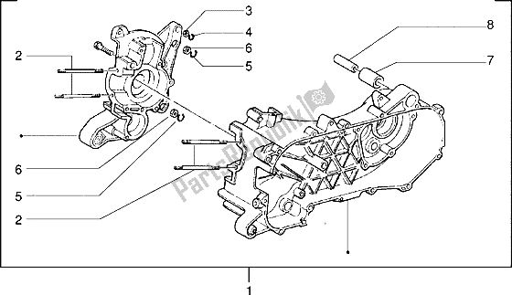 Tutte le parti per il Carter del Piaggio ZIP 50 1995