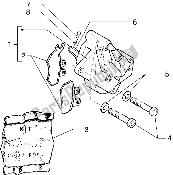 Todas las partes para Calibrador de Piaggio X9 500 2004