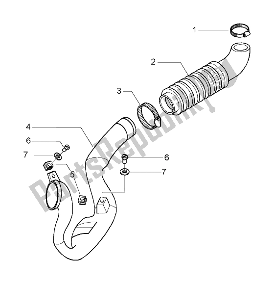 Toutes les pièces pour le Tube De Refroidissement De Ceinture du Piaggio Beverly 125 2002