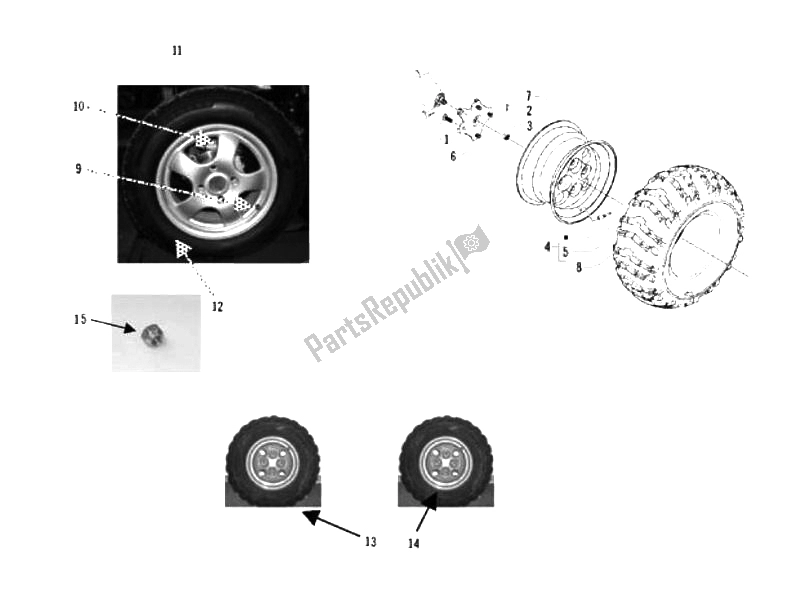 Tutte le parti per il Ruota Posteriore del Piaggio Trackmaster 400 2006