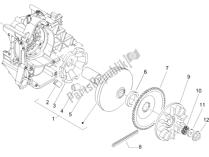 Todas las partes para Polea Motriz de Piaggio ZIP 50 4T 2006