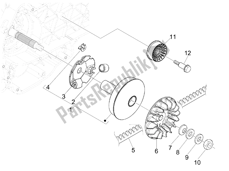 Toutes les pièces pour le Poulie Motrice du Piaggio MP3 500 USA 2007