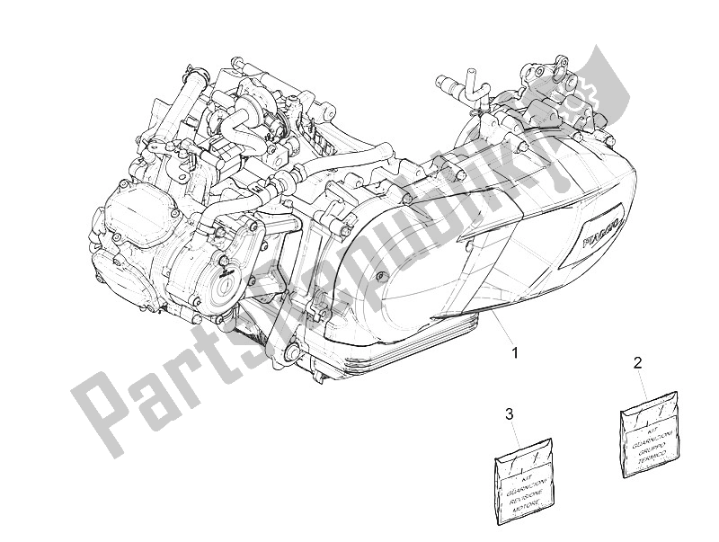 Todas las partes para Ensamblaje Del Motor de Piaggio Medley 125 4T IE ABS 2016