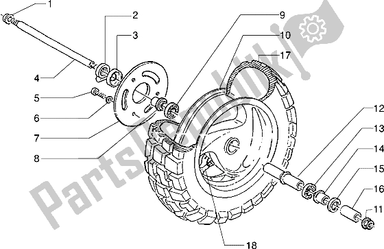 Tutte le parti per il Ruota Anteriore del Piaggio NTT 50 1995