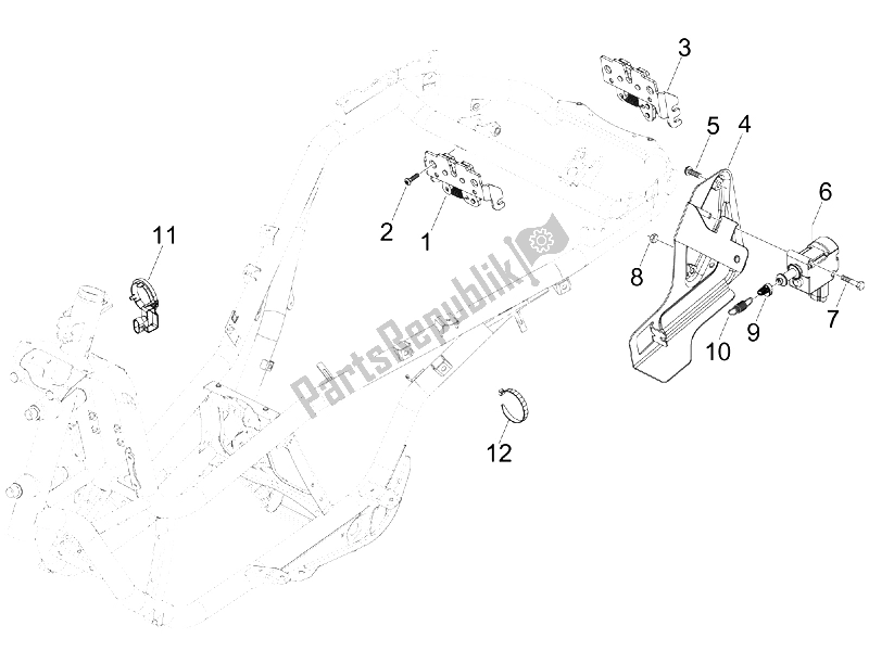 Tutte le parti per il Serrature del Piaggio MP3 125 Ibrido 2009