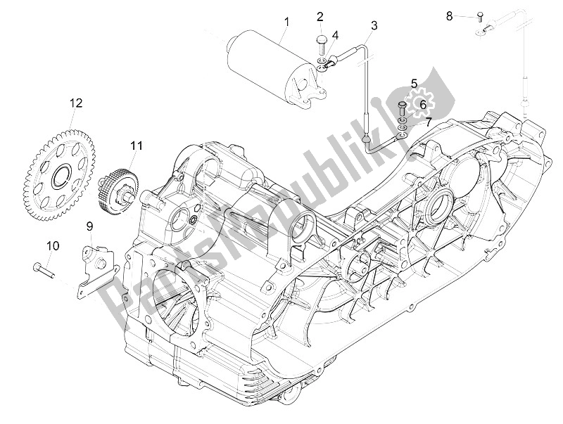 Toutes les pièces pour le Stater - Démarreur électrique du Piaggio MP3 500 LT E4 Sport Business EU 2016