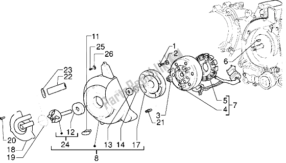 Toutes les pièces pour le Volant Magnéto du Piaggio X9 125 2000