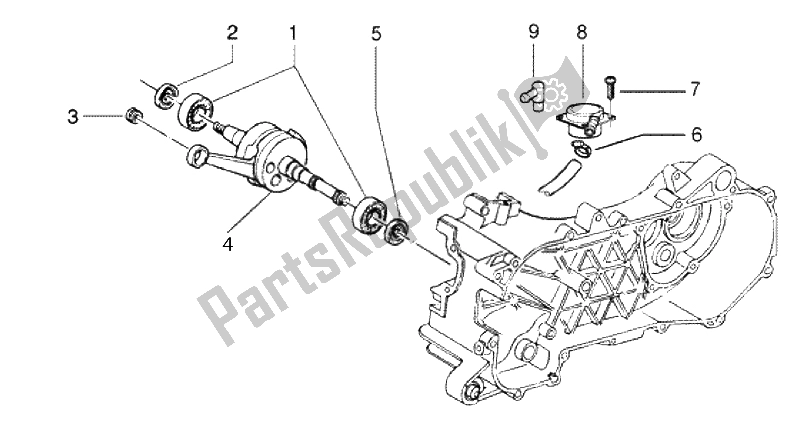 Toutes les pièces pour le Compresseur D'air De Vilebrequin du Piaggio NRG Power Purejet 50 2005