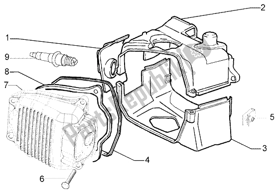 Toutes les pièces pour le Le Couvre-culasse du Piaggio FLY 125 4T 2004