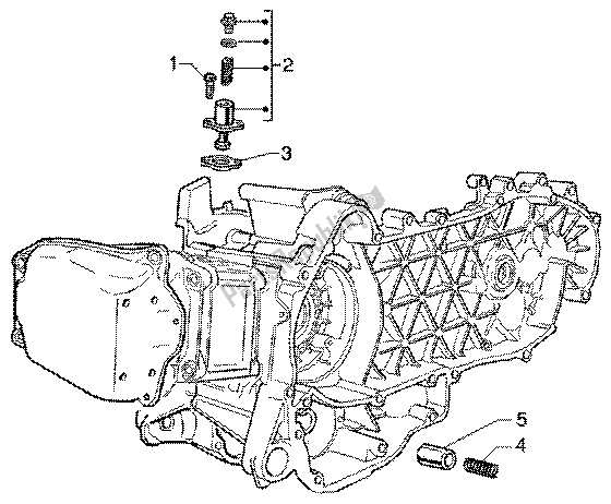 All parts for the Chain Tightener-by-pass Valve of the Piaggio Super Hexagon GTX 125 2003