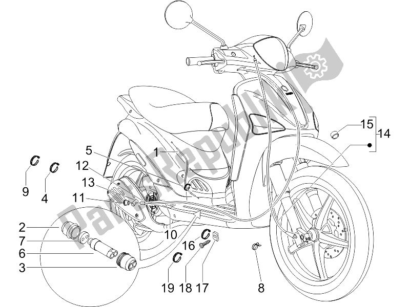 Toutes les pièces pour le Transmissions du Piaggio Liberty 50 2T 2006