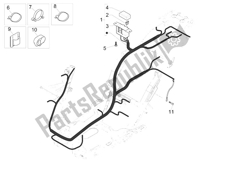 Tutte le parti per il Cablaggio Principale del Piaggio NRG Power DD 50 2016