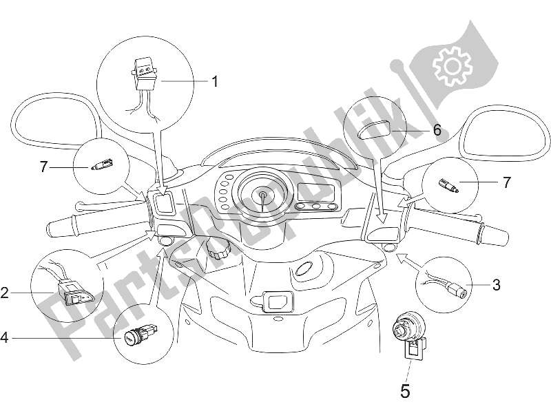 All parts for the Selectors - Switches - Buttons of the Piaggio NRG Power DD H2O CH 50 2011