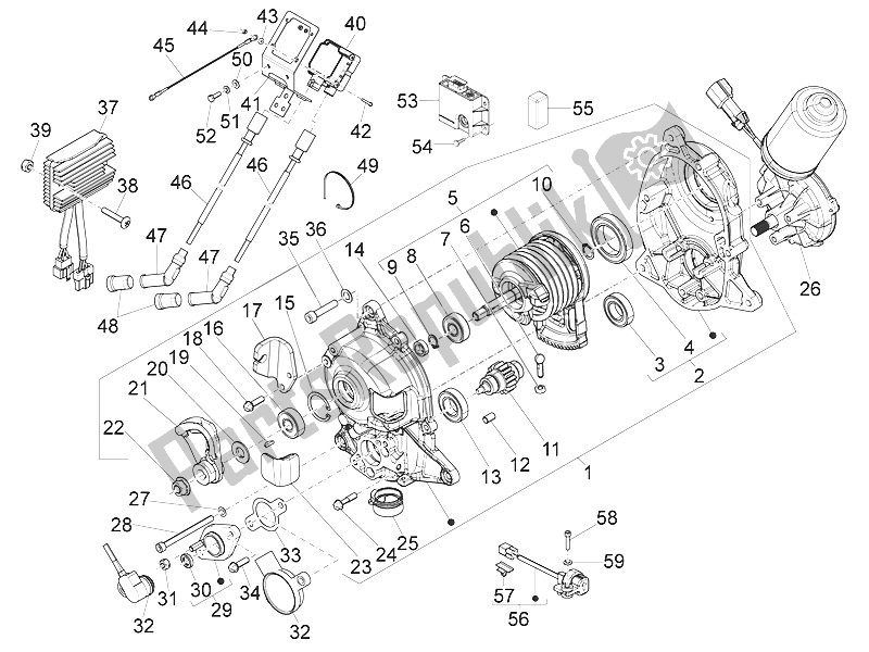 Toutes les pièces pour le Régulateurs De Tension - Unités De Commande électronique (ecu) - H. T. Bobine du Piaggio MP3 500 LT Sport Business 2011