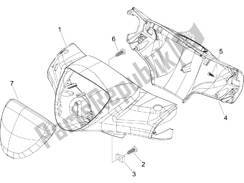 Toutes les pièces pour le Couvertures De Guidon du Piaggio Liberty 50 4T PTT D 2014