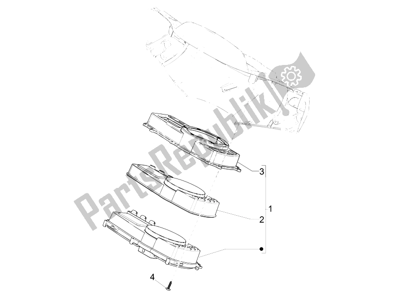 All parts for the Meter Combination-dashbord of the Piaggio NRG Power DT 50 2007