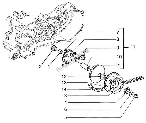 Tutte le parti per il Puleggia Motrice del Piaggio NRG Power Purejet 50 2005