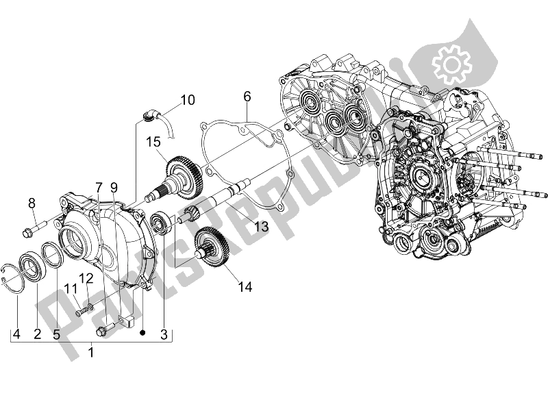 Toutes les pièces pour le Unité De Réduction du Piaggio X9 250 Evolution 2006