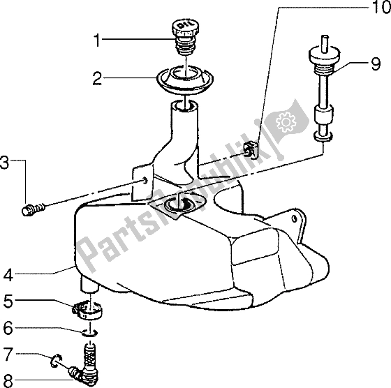 Toutes les pièces pour le Cuve à Mazout du Piaggio ZIP 50 1995