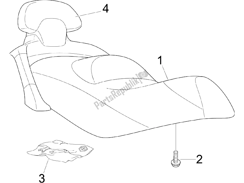 Todas las partes para Silla De Montar / Asientos de Piaggio X EVO 125 Euro 3 2007