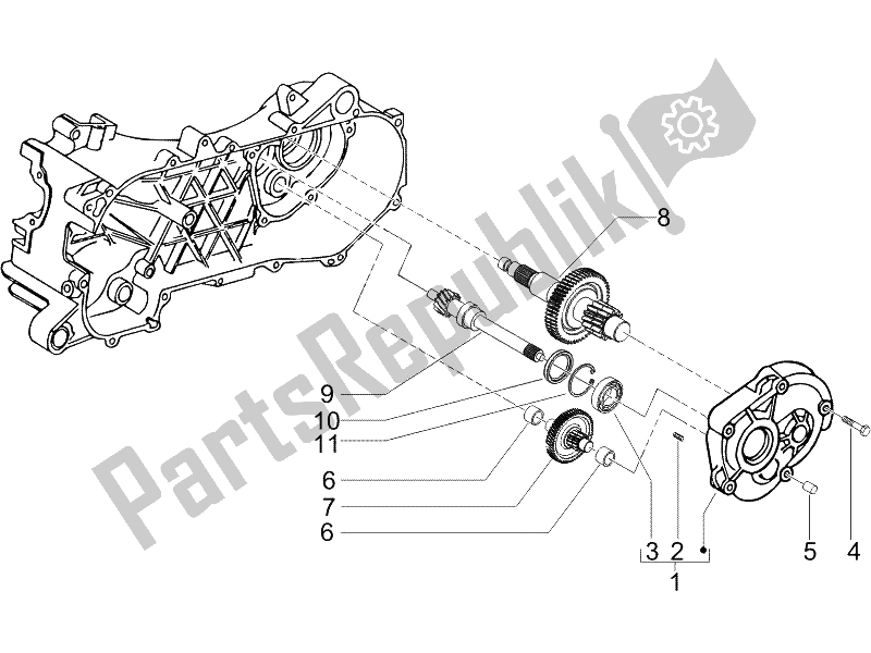 Tutte le parti per il Unità Di Riduzione del Piaggio NRG Power DT 50 2005