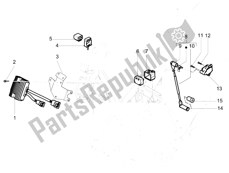 Toutes les pièces pour le Régulateurs De Tension - Unités De Commande électronique (ecu) - H. T. Bobine du Piaggio Beverly 350 4T 4V IE E3 Sport Touring 2014