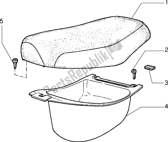 All parts for the Saddle of the Piaggio Velofax 50 1997