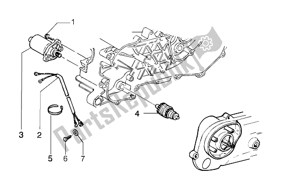 Toutes les pièces pour le Demarreur du Piaggio NRG Purejet 50 2003