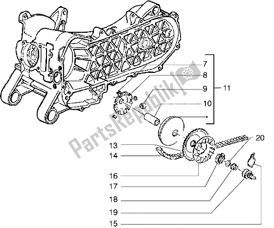 Toutes les pièces pour le Poulie Motrice du Piaggio Free 100 2004