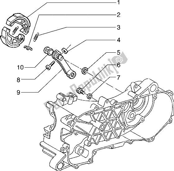 All parts for the Brake Lever of the Piaggio Hexagon 125 1996