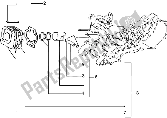 Toutes les pièces pour le Axe De Cylindre-piston-poignet, Assy du Piaggio Typhoon 125 XR 2000