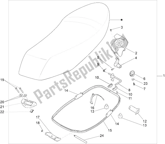 Toutes les pièces pour le Selle / Sièges du Piaggio Liberty 150 4T 2V IE E3 Vietnam 2011