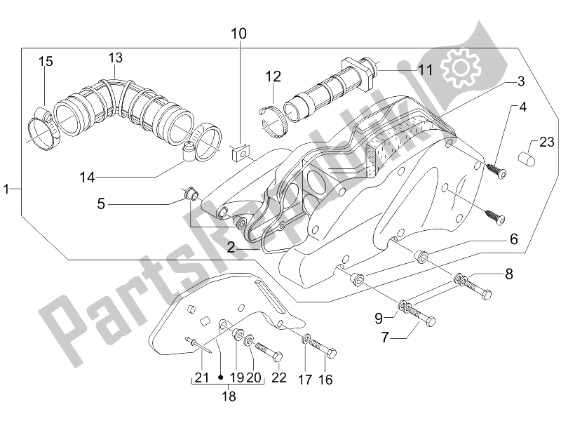 Toutes les pièces pour le Filtre à Air du Piaggio Beverly 250 2005