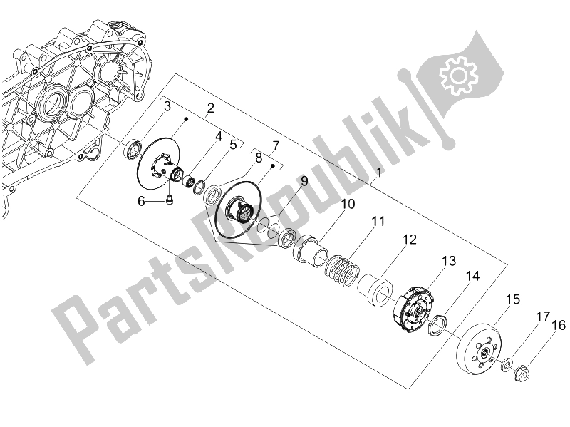 Toutes les pièces pour le Poulie Menée du Piaggio Liberty 125 4T Delivery E3 2009