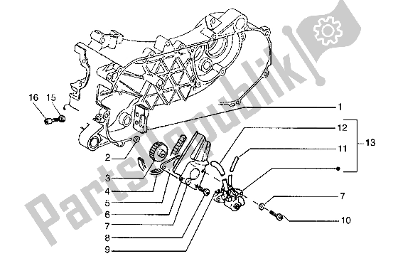 Tutte le parti per il Pompa Dell'olio del Piaggio Hexagon LXT 180 1998