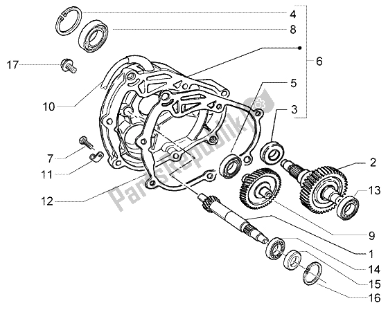 Toutes les pièces pour le Arbre De Roue Arrière du Piaggio X8 200 2004