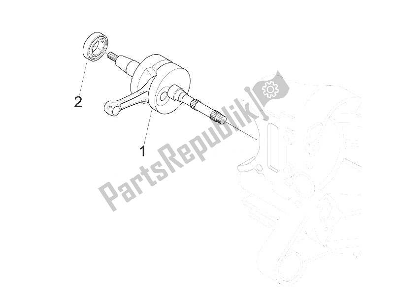 Tutte le parti per il Albero A Gomiti del Piaggio FLY 50 4T 2V 25 30 KMH 2016