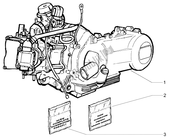 Alle onderdelen voor de Motor van de Piaggio X9 200 Evolution 2004