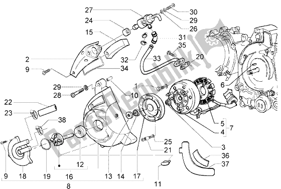 Toutes les pièces pour le Volant Magnéto du Piaggio X8 200 2004