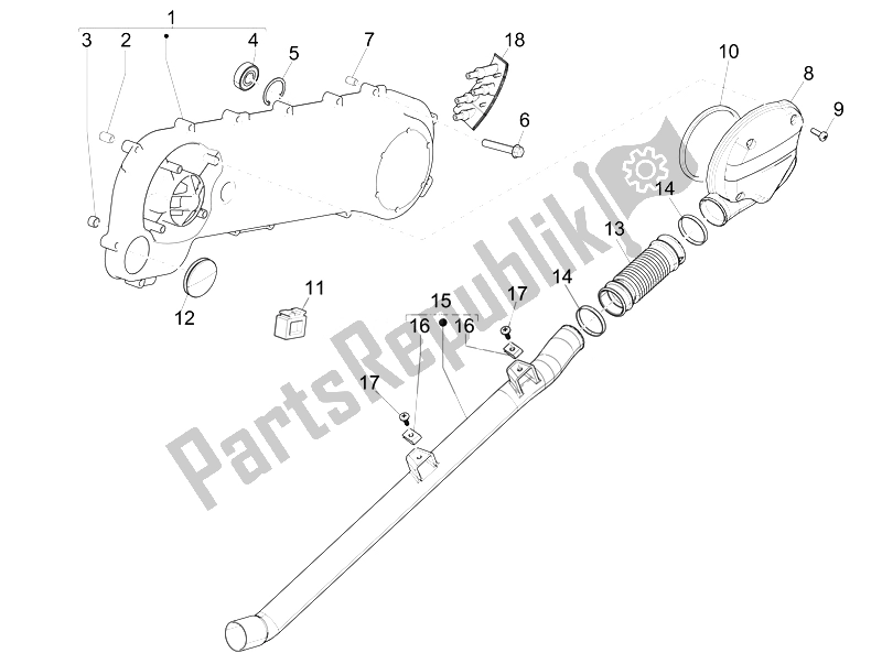 Toutes les pièces pour le Couvercle De Carter - Refroidissement Du Carter du Piaggio NRG Power DD 50 2007