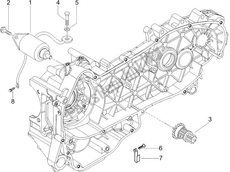 Toutes les pièces pour le Stater - Démarreur électrique du Piaggio Liberty 200 4T E3 2006