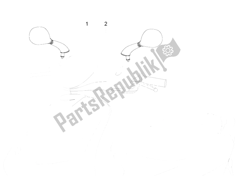 Todas las partes para Espejo / S De Conducción de Piaggio FLY 150 4T 3V IE Australia 2015