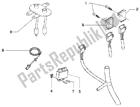 All parts for the Electrical Device of the Piaggio X9 180 Amalfi 2002