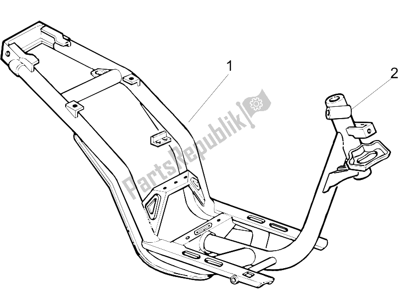 All parts for the Frame/bodywork of the Piaggio Liberty 125 4T 2V E3 2009