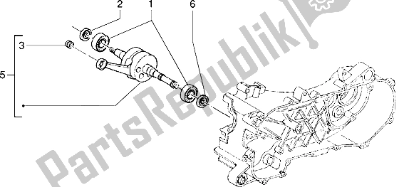 Toutes les pièces pour le Vilebrequin du Piaggio Skipper 125 1998