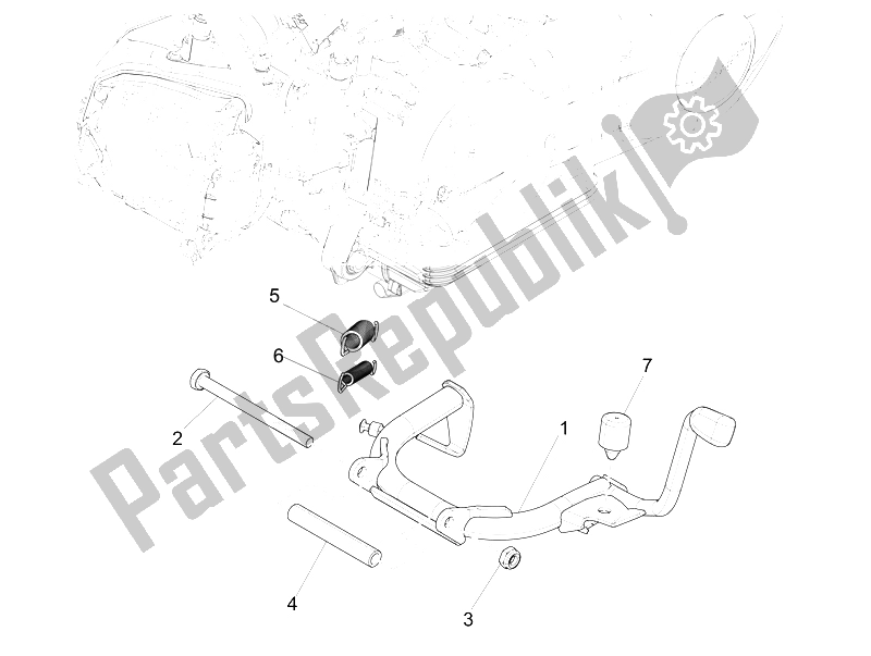 All parts for the Stand/s of the Piaggio Liberty 125 Iget 4T 3V IE ABS EU 2015